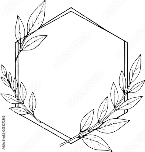 Hexagon Trinity Leaf Frame