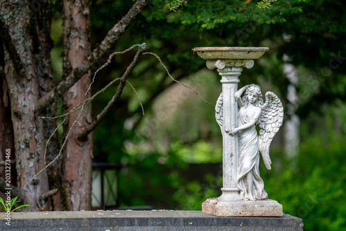 Cemetery angel statue