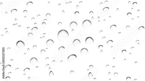 Foto Realistic Rain Drops and Water Droplets, Transparent Vector Overlay Background w