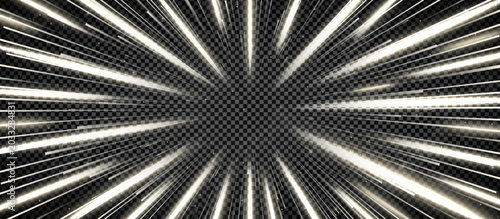 Photos Realistic hyperspace travel tunnel isolated on transparent background