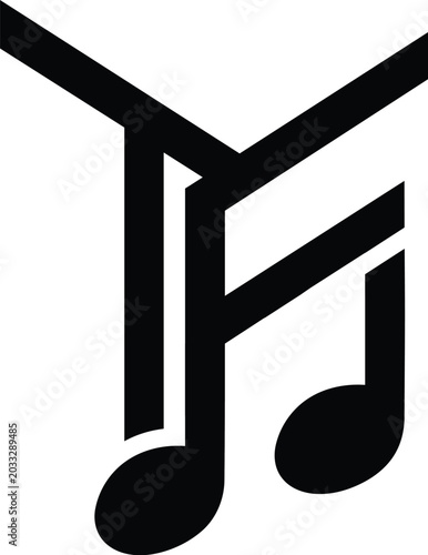TF music logo design