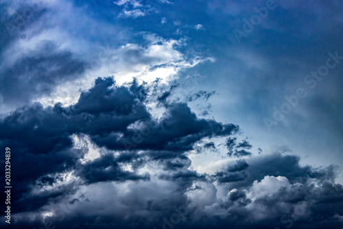 Canvas Print blue sky with clouds