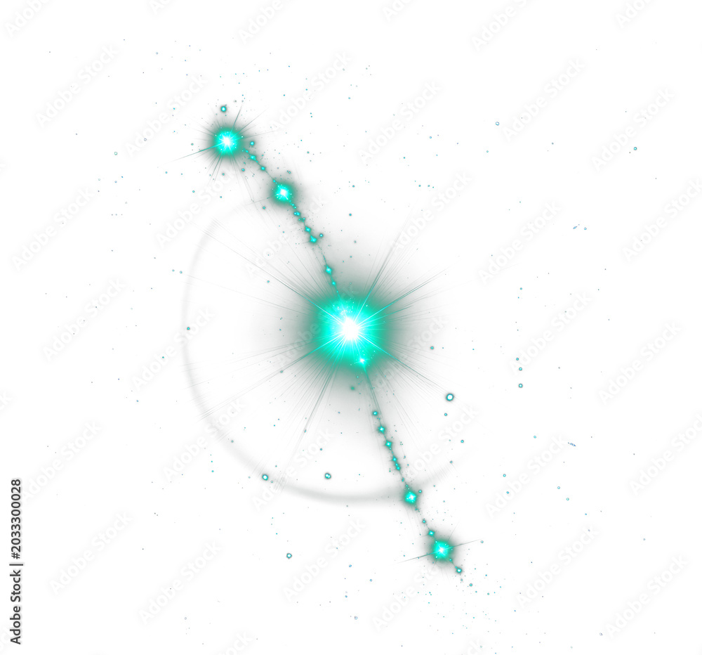 Obraz premium PNG Glowing cosmic starry night