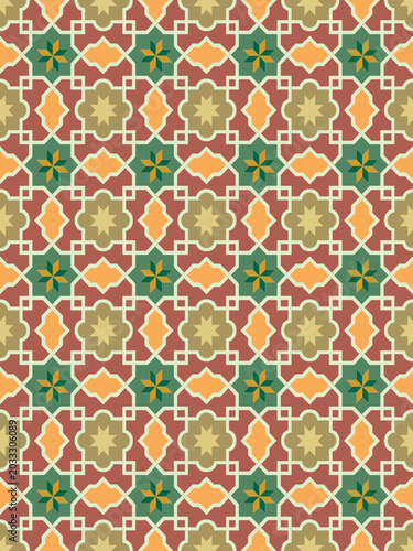 Moroccan Persian Mosaic Seamless Texture