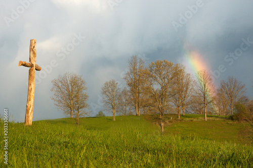 Cross and Rainbow
