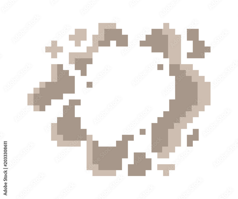 Fototapeta premium Pixel Splash Burst In Pixel Art