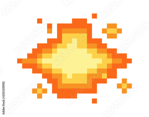 Explosion Burst Pixel Art Sprite
