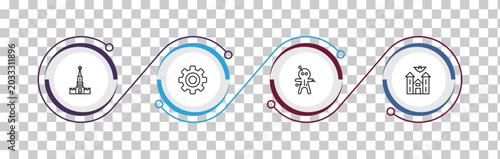 Konstfotografi outline other icons set - kremln, mechanical gears, voodoo puppet, church with bats