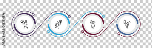 Foto outline feelings icons set - impatient human, lucky human, pretty human, exhaust