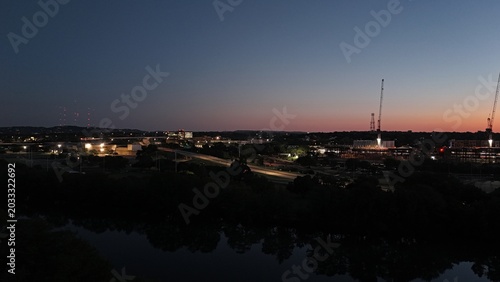 Night time view of city 