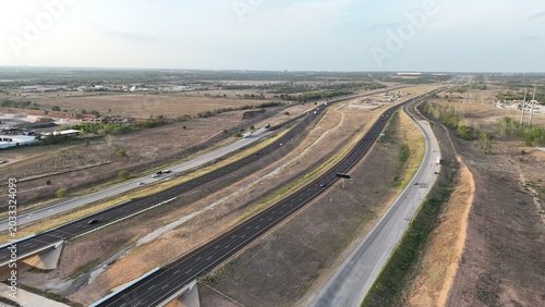 Aerial view of highway