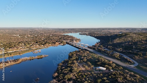 Vászonkép Texas 29 Colorado River Bridge, also known as the Inks Lake Bridge and Old Colorado River Bridge (Buchanan Dam Bridge)