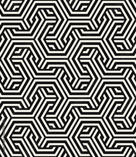 Vector seamless pattern. Modern geometric print. Repeating tile design with a bold linear grid. Striped linear surface design. Abstract decorative background for textile, wallpaper, packaging.