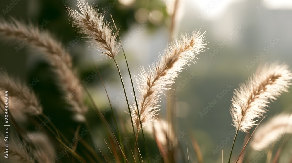 Fototapeta premium An ethereal background featuring soft bright light and delicate flowing organic textures with a luxurious shallow focus effect