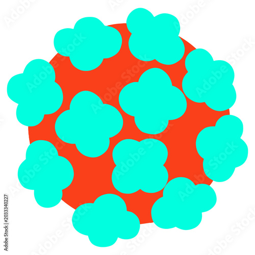 Hantavirus illustration, Hantavirus doodle, virus graphic