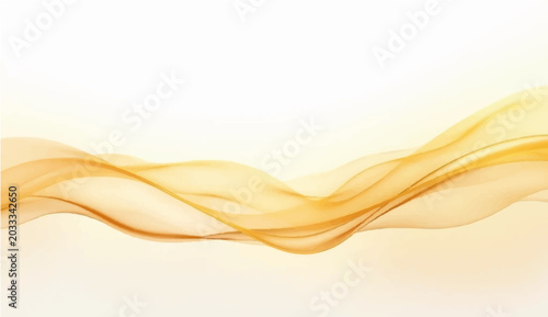 Abstract flowing waves of golden light create a smooth, ethereal design on a light, subtle background, conveying a sense of gentle movement and luminous elegance.