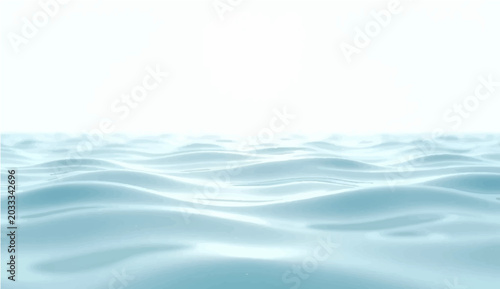 Photos Calm blue ocean waves under a bright white sky create a serene and tranquil abstract background, perfect for conveying a sense of peace and fluidity
