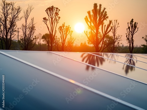 sunset on the road