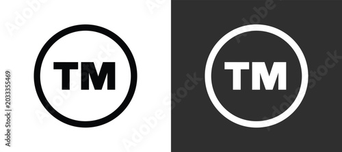 Obraz na płótnie Trademark Symbol: A bold TM symbol, indicating trademark protection