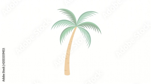 A vibrant illustration of a tropical palm tree, perfect for summer and vacation themes