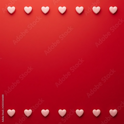 The background images and wallpapers were created in red, with small, full white hearts.
