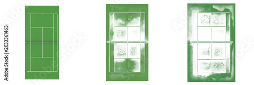 Valokuva Set and collection of green residential glass window frame architectural house r