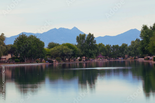 Serene Lake with Mountain View 2