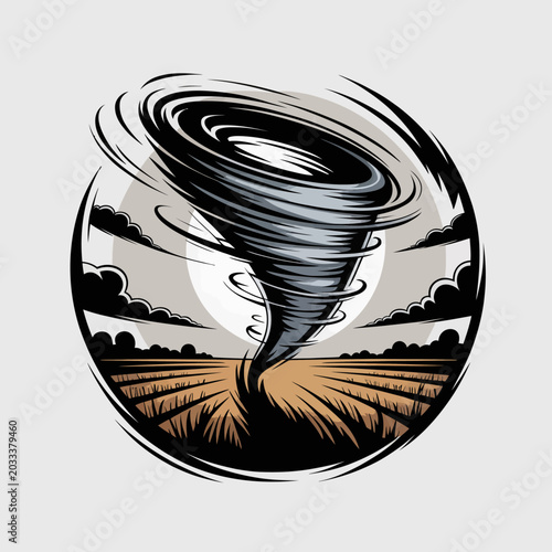 Foto Tornado Twister Storm Weather Phenomenon.