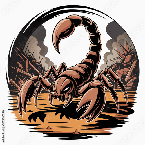 Canvastavla Scorpion Insect Creature Sting Animal.