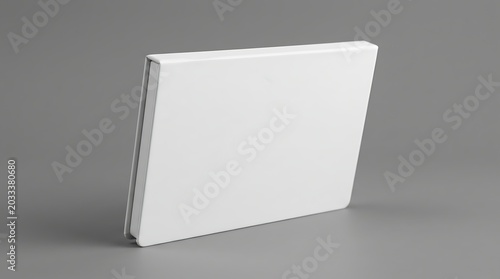 Blank white makeup palette mockup empty cosmetic case for branding design showcase, beauty product template, skincare supply