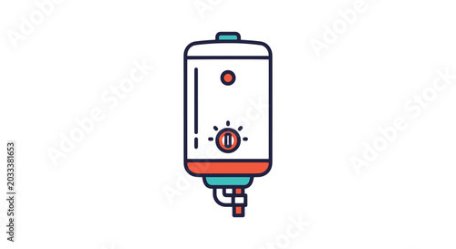 Water heater geyser Line art creative abstract minimal vector.eps