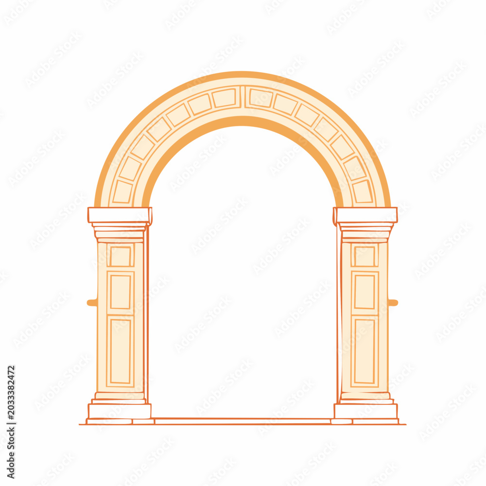 Fototapeta premium Classical Archway Illustration