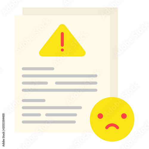 Bild auf Leinwand Official lawsuit document warning alert icon