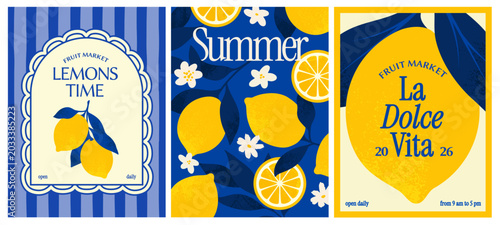 Foto Lemons Poster in Mediterranean style