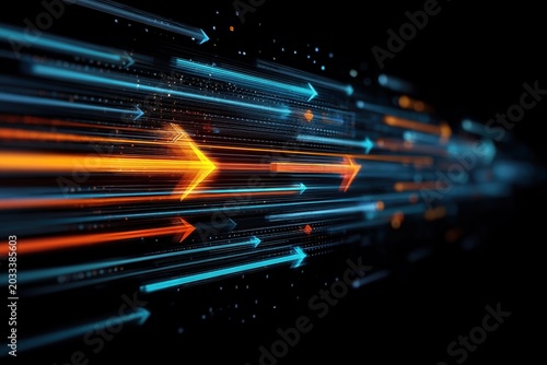 Arrows in Motion Across a Dark Landscape
