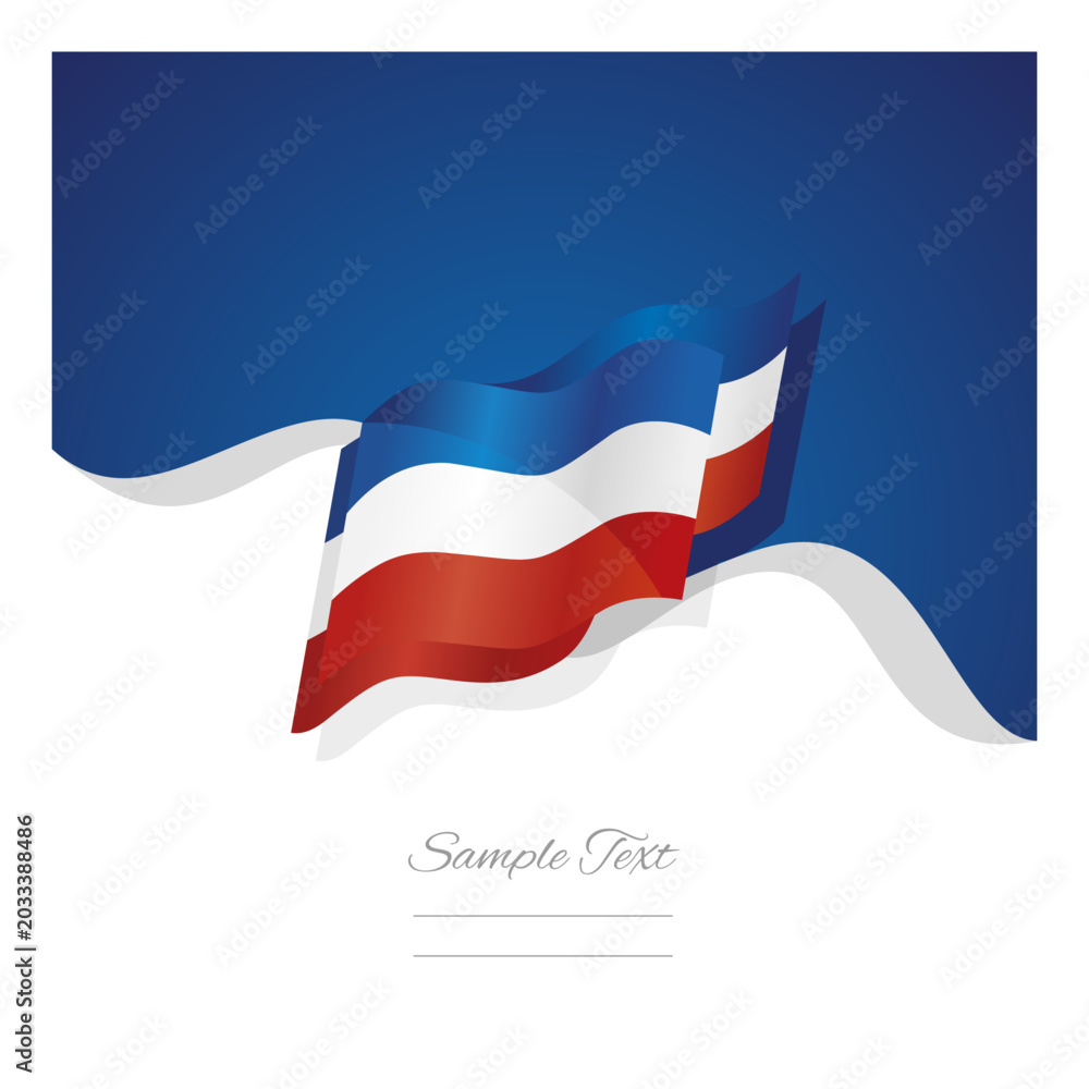 Fototapeta premium New modern abstract France wavy multiple flags. French flag ribbon icon vector illustration isolated on blue white background