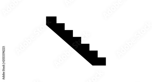 Black Staircase Steps Design Element.