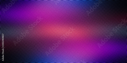 Canvastavla Purple and Blue Gradient Halftone Background with futuristic television screen t