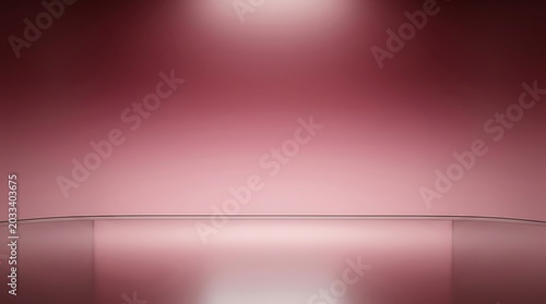 Abstract Pink Studio Background with Light and Product Stage.