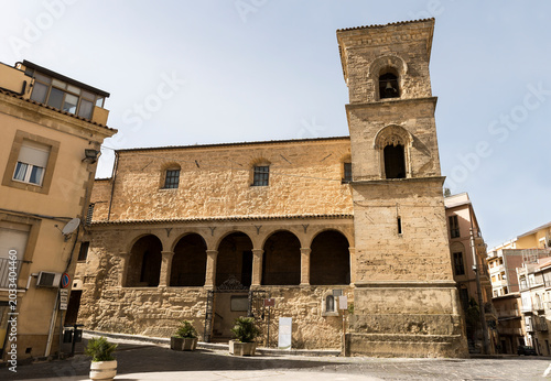 Religious Architecture of Church of Saint Thomas (Chiesa San Tommaso) in Enna, Sicily, Italy.
