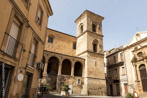 Religious Architecture of Church of Saint Thomas (Chiesa San Tommaso) in Enna, Sicily, Italy.