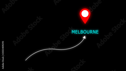 Glowing Location Pointer Icon illustration. Direction Location Pin Symbol. London icon on a black background. and creating a stunning 4k illustration.