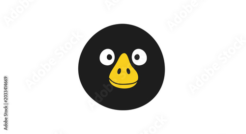 Konstfotografi Duck Face Cartoon Character Icon.