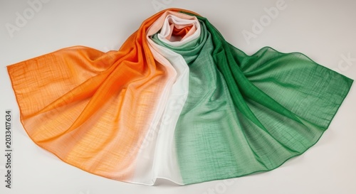Indian flag colors cloth fabric.