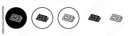 Obraz na płótnie Newspaper icon vector. news paper sign and symbolign