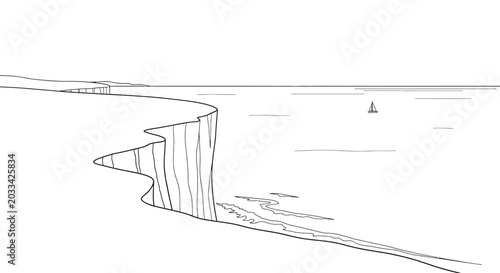 Photos Cliff edge over water landscape feature.