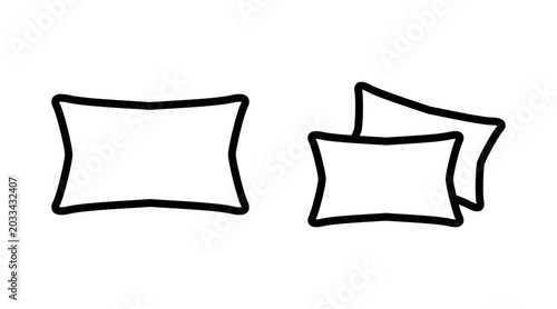 Canvas Print Pillow icon set vector