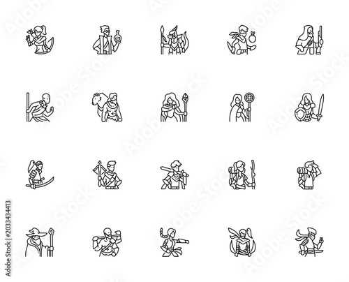 Fotografija Roleplaying avatars icon set