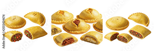 Tableau sur toile Baked savory filled case processing specimen showcasing structural culinary para