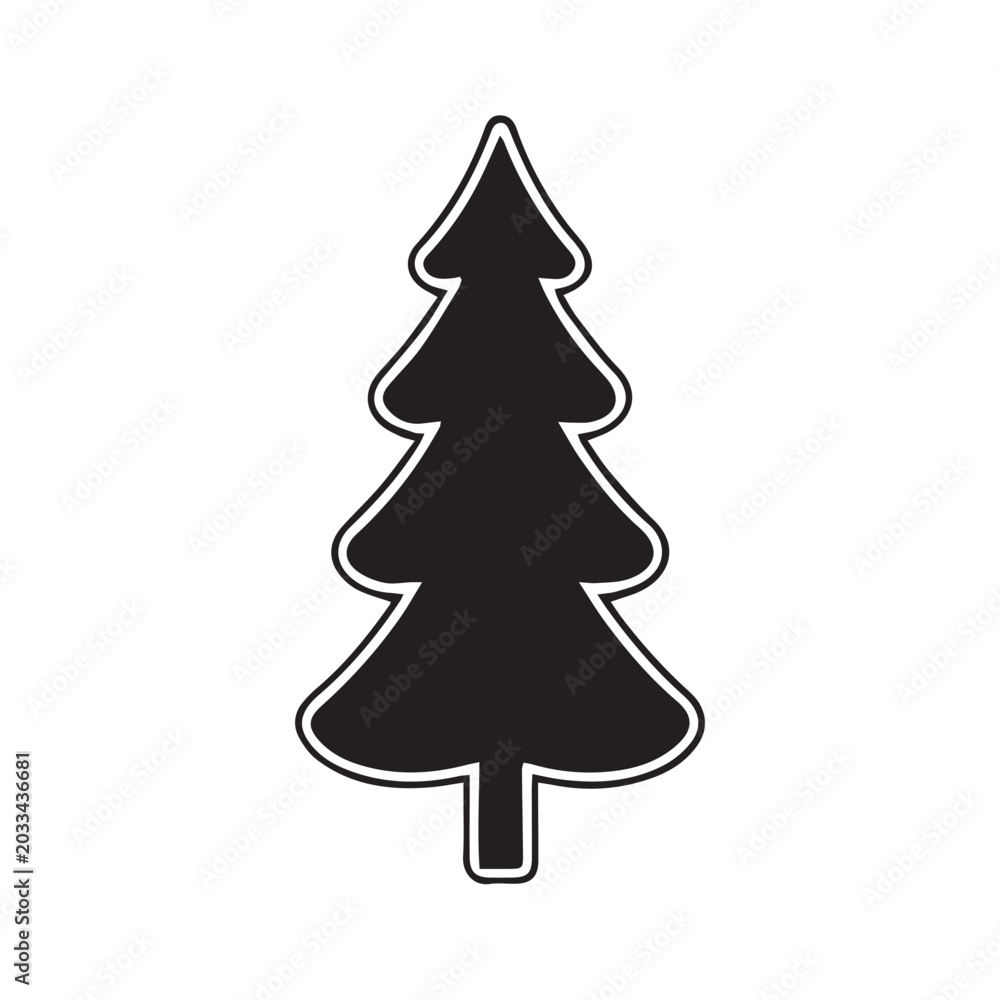 Fototapeta premium christmas tree vector illustration